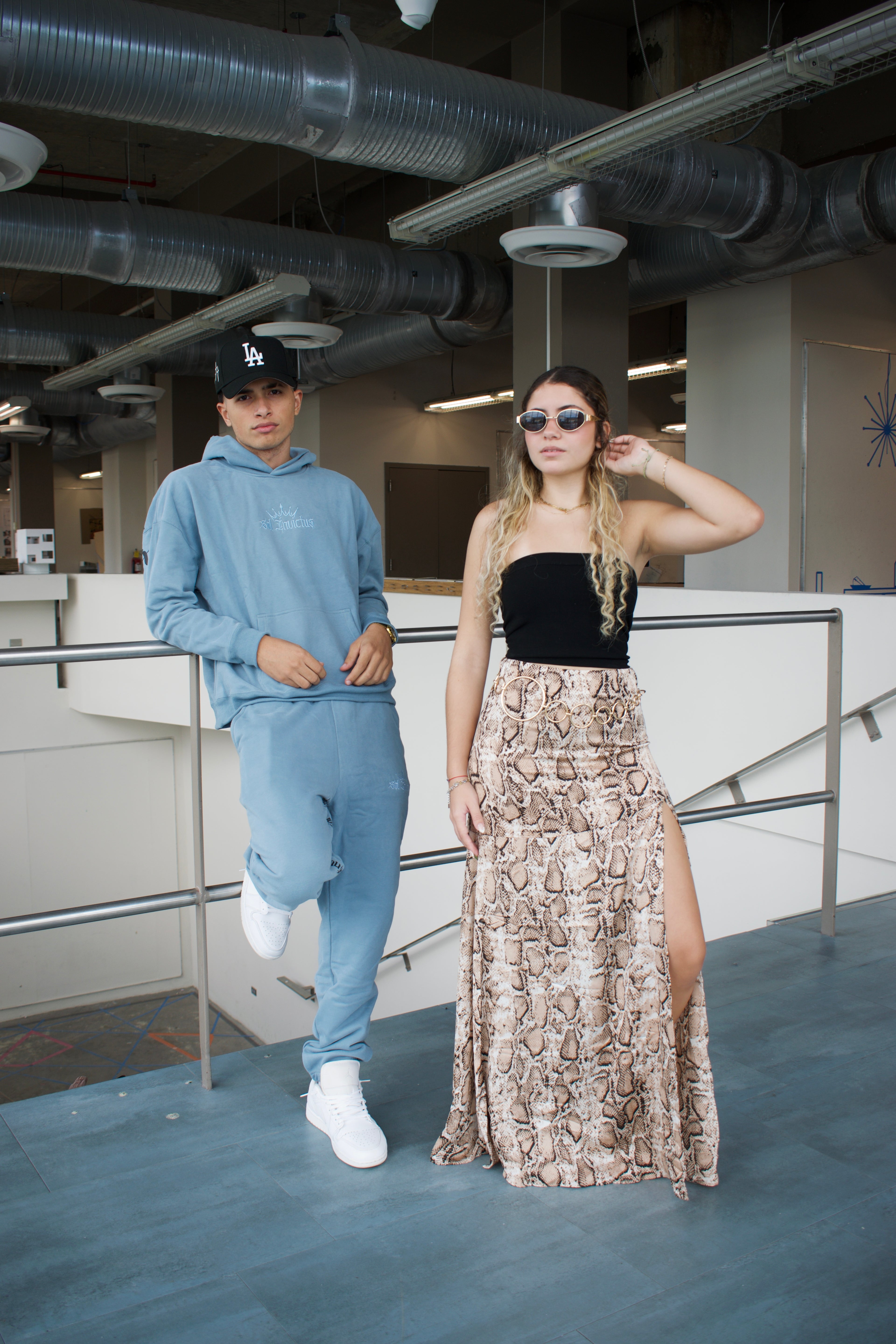 Snake-Print Maxi Skirt