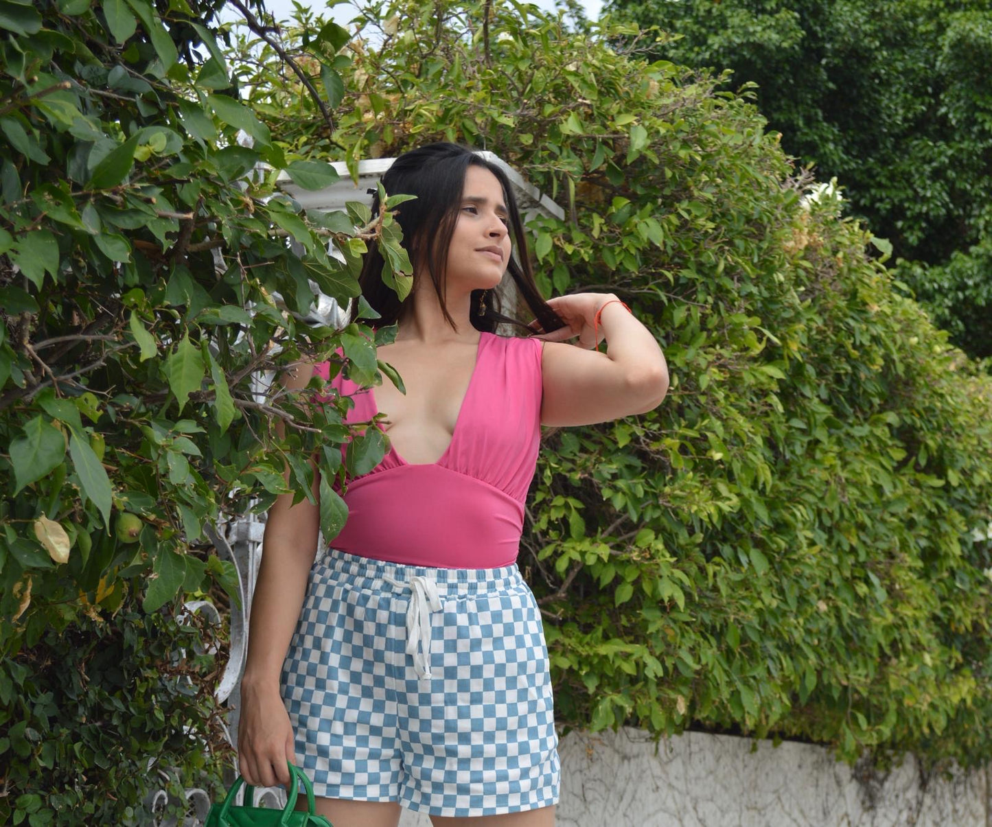 Fuchsia Drape Bodysuit