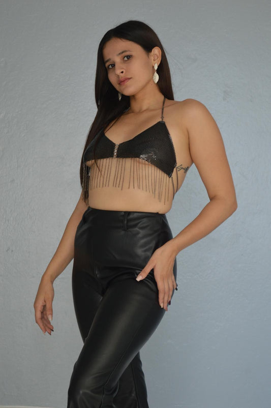 Metal Chain Bra Top