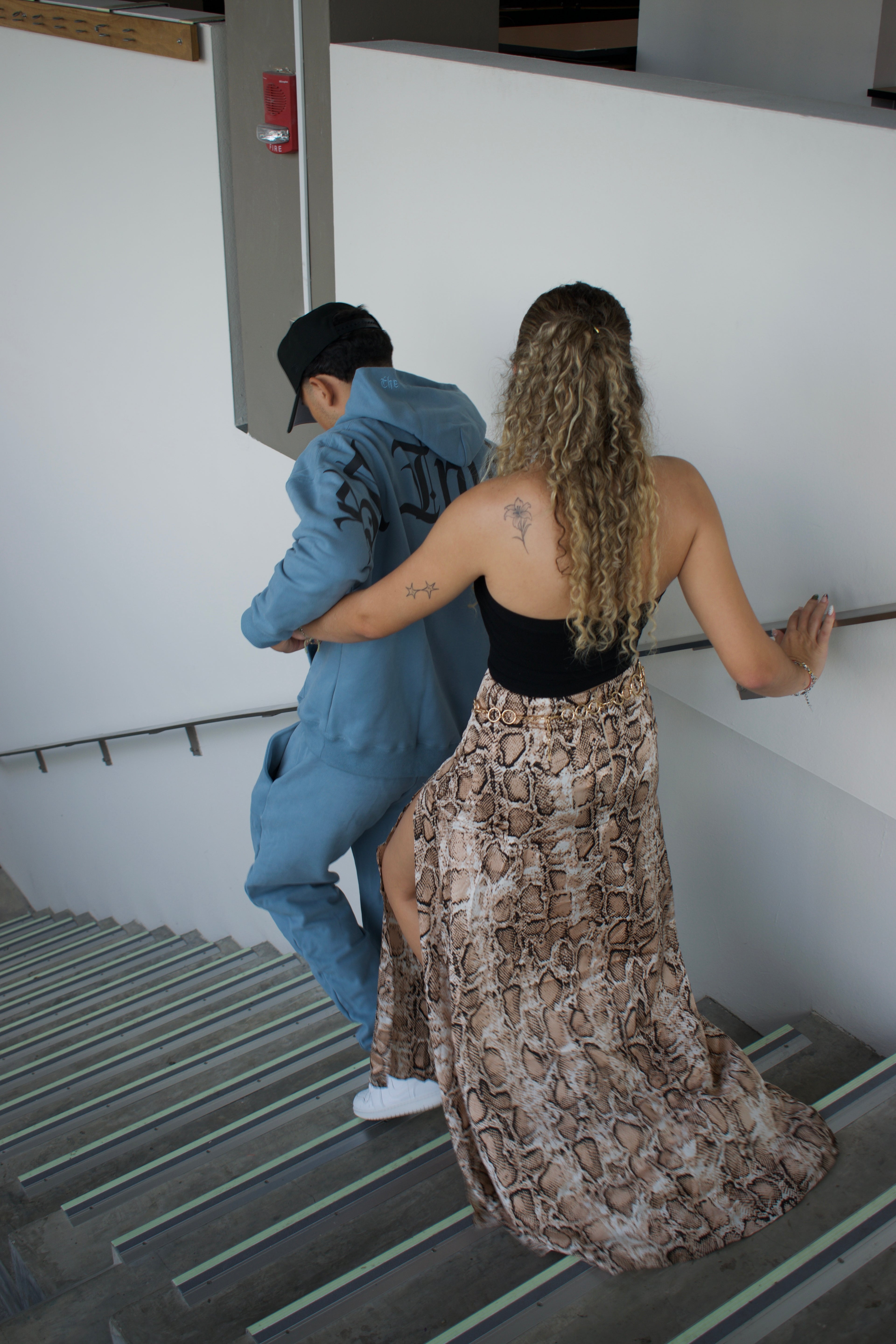 Snake-Print Maxi Skirt