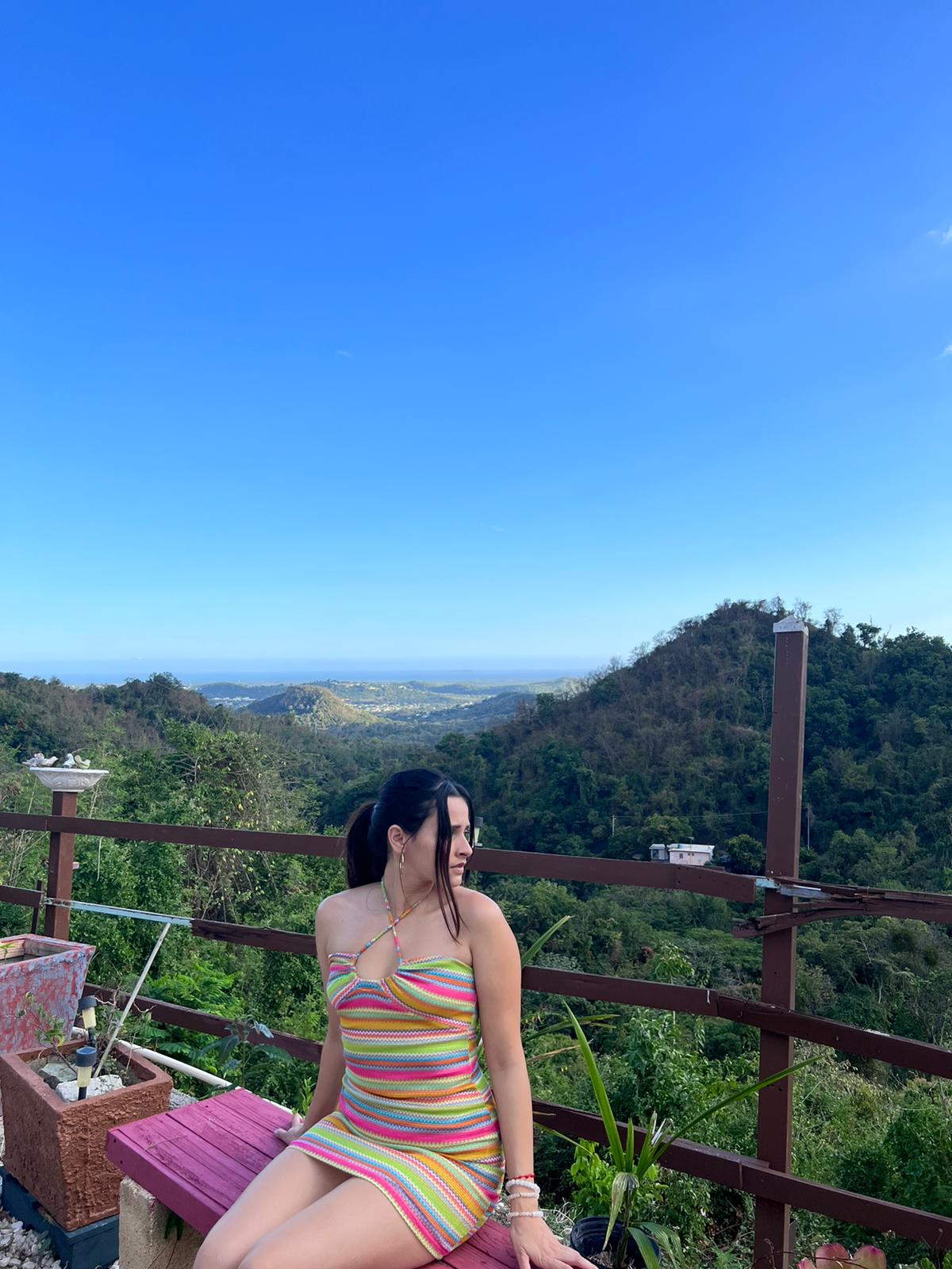 Rainbow Knit Mini Dress