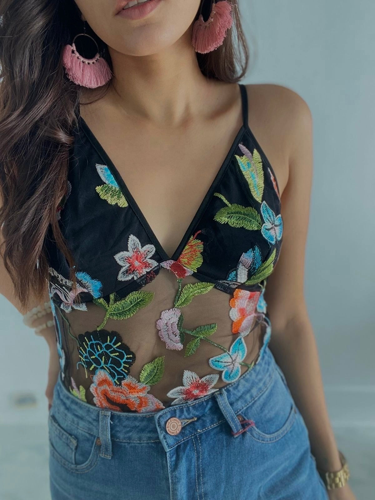 Embroidered Bloom Bodysuit